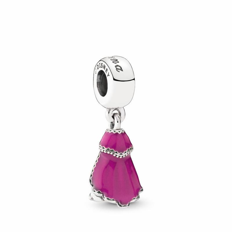 Pandora Disneyr Anna's Dress Dangle Charm - Sterling Silver/Enamel/Black - Canada | ZT7541WQ